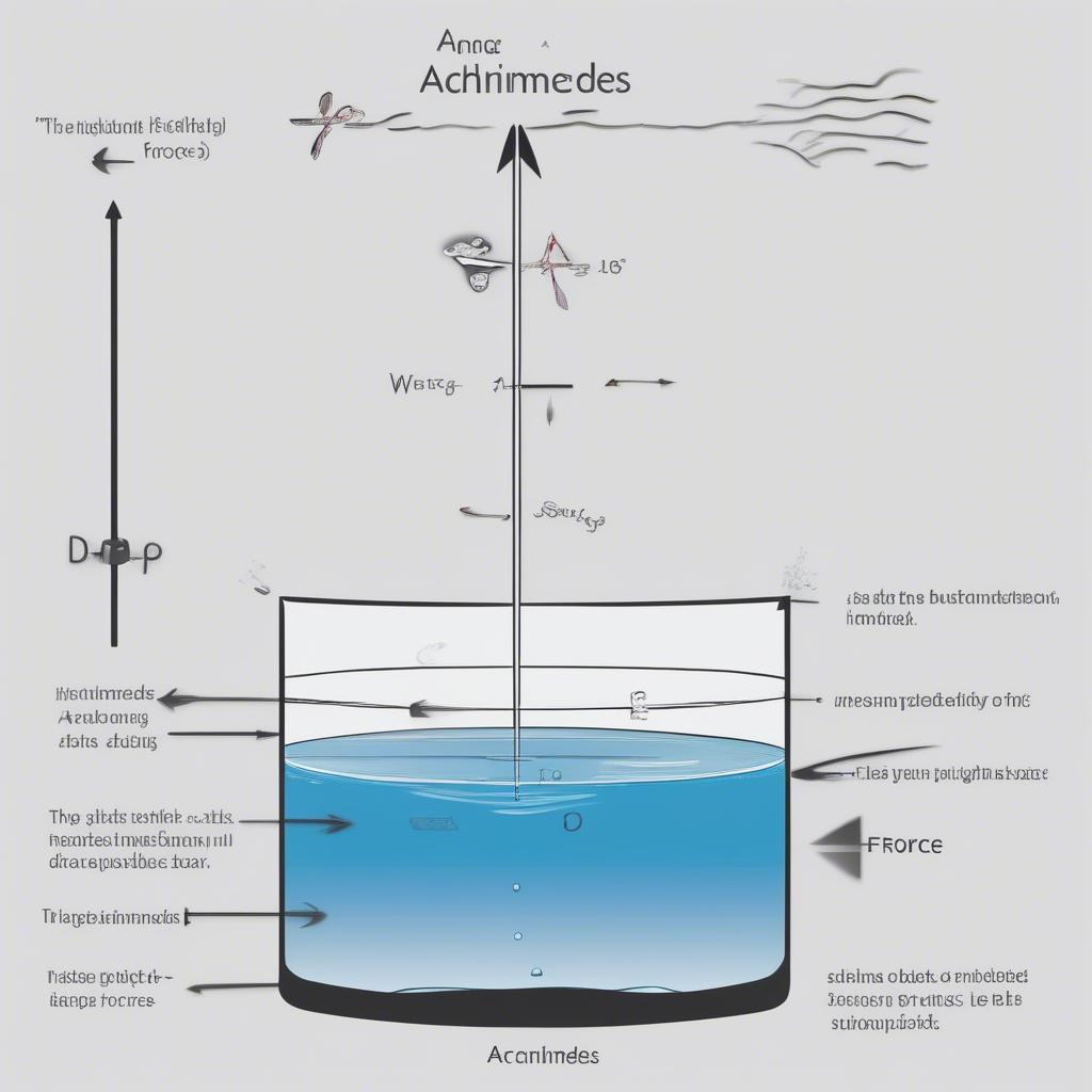 Hình ảnh minh họa lực đẩy Ác-si-mét