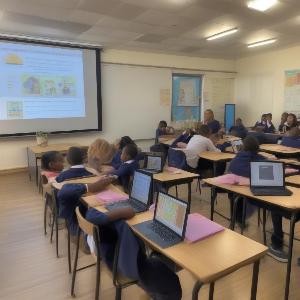 Using technology in primary school thematic training