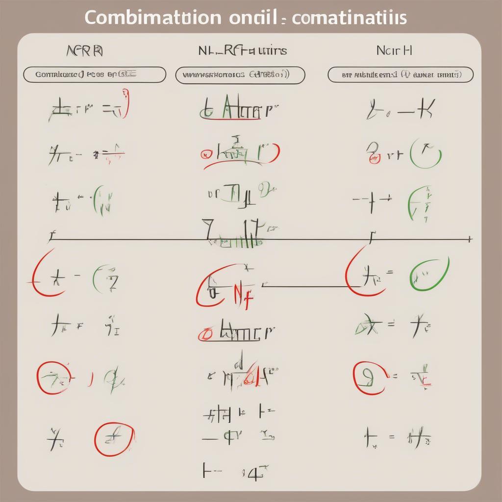 Công thức tổ hợp cơ bản