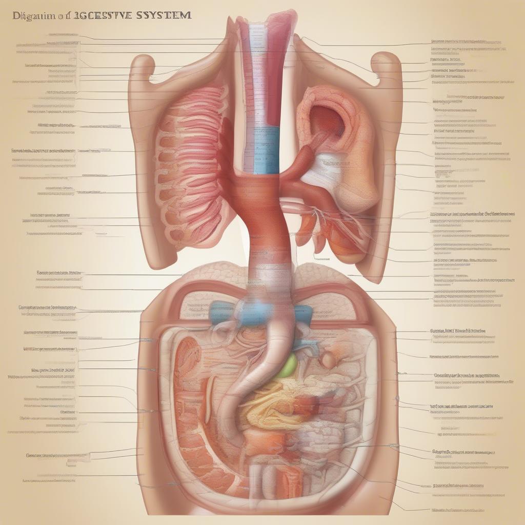 Sơ đồ hệ tiêu hóa con người